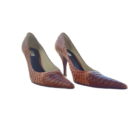 Prada Women's Python Snakeskin Pointed Toe Pumps - Picture 1 of 12